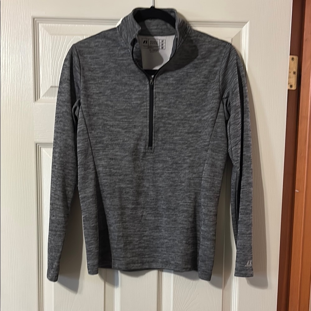 Russell Athletic Black and Gray Long Sleeve Tee